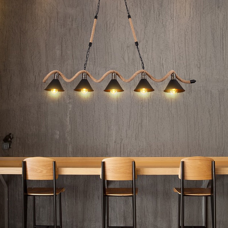 Epoch Vintage LED Black Pendant Light Metal Dining Room/Cafe - Neutral Decor