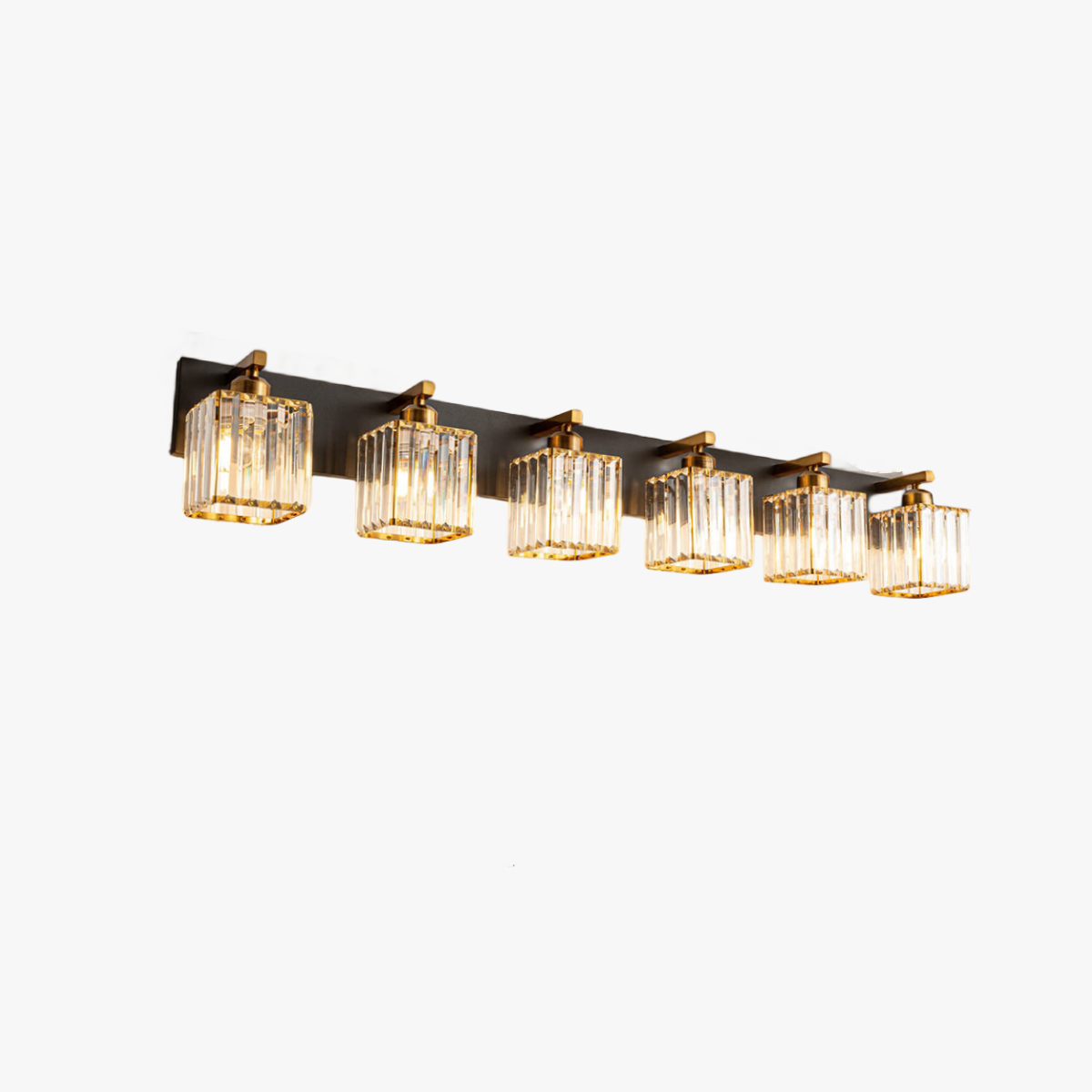 Kristy Vintage LED Metal/Crystal Wall Lamp For Mirror, Gold - Neutral Decor