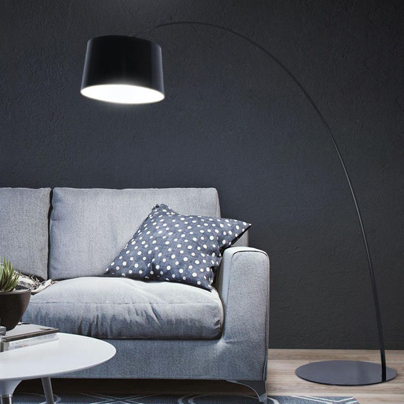 Eryn Floor Lamp Cool Modern, Metal Arc, Black/White/Red/Blue, Bedroom - Neutral Decor