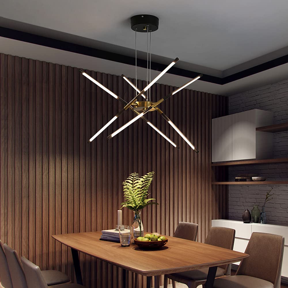Arisha Pendant Light, Black/Gold, 6/8/10/12 Heads - Neutral Decor