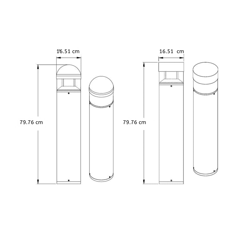Nourisg Minimalist Nordic Outdoor Pole Lights