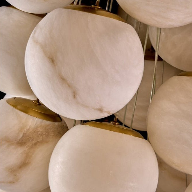 Gaia Alabaster Pendant Light Chandelier-Neutral Decor