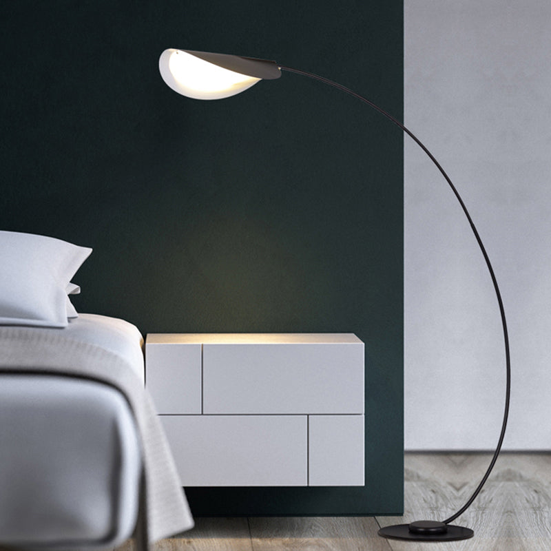 Edge Modern Arch Metal Floor Lamp, Black - Neutral Decor