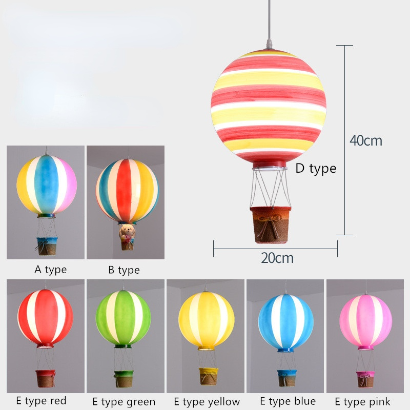 Aria Creative Colorful Balloon Acrylic Pendant Light, Bedroom - Neutral Decor