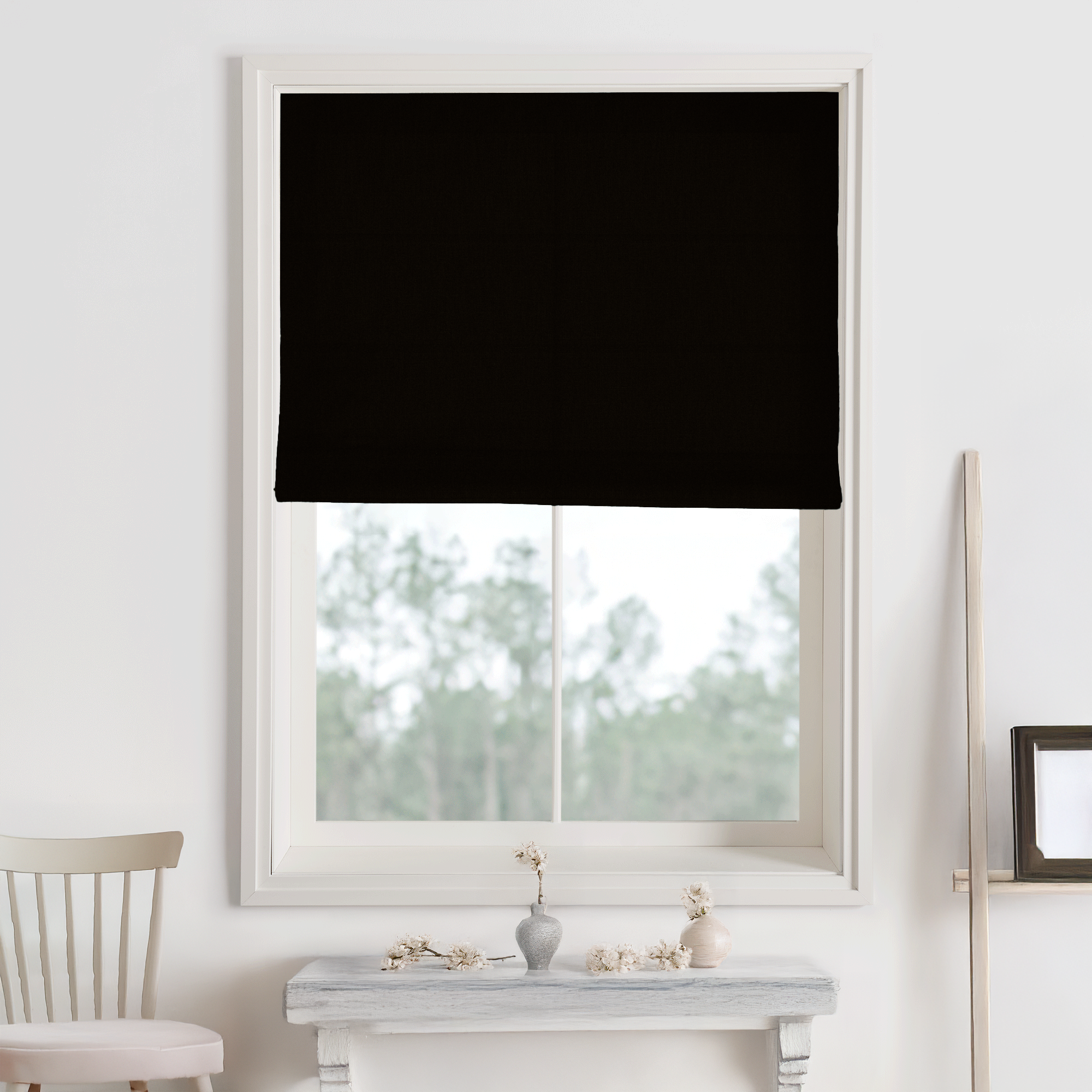Bella Cotton Roman Shades & Blinds-Neutral Decor
