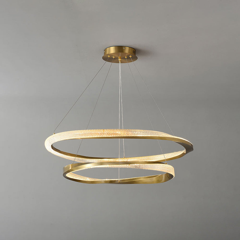 Arisha Minimalist Ring Spiral Shape Pendant Light,Gold - Neutral Decor