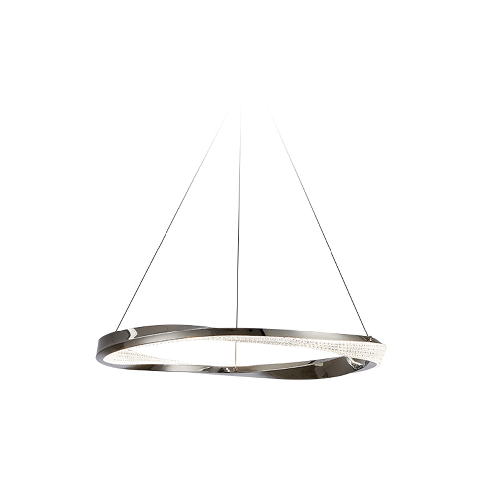 Arisha Minimalist Ring Spiral Shape Pendant Light,Gold - Neutral Decor