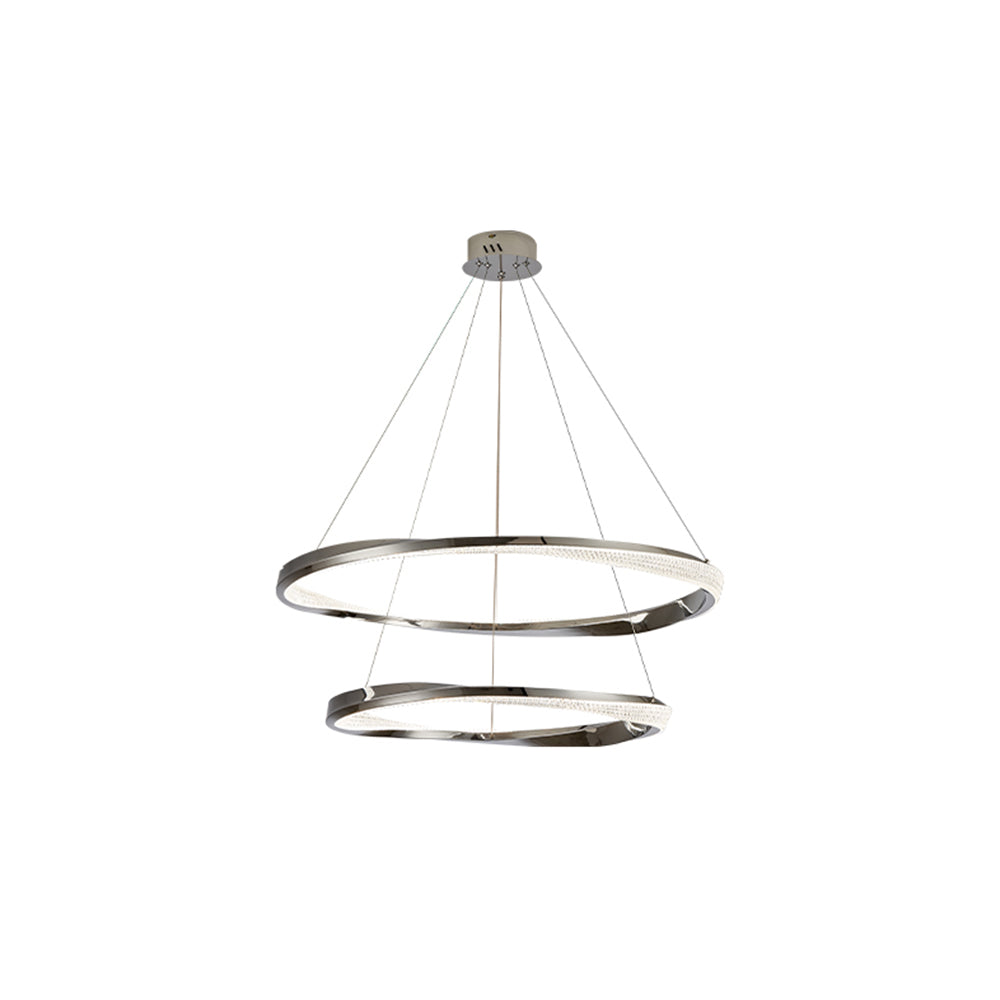 Arisha Minimalist Ring Spiral Shape Pendant Light,Gold - Neutral Decor