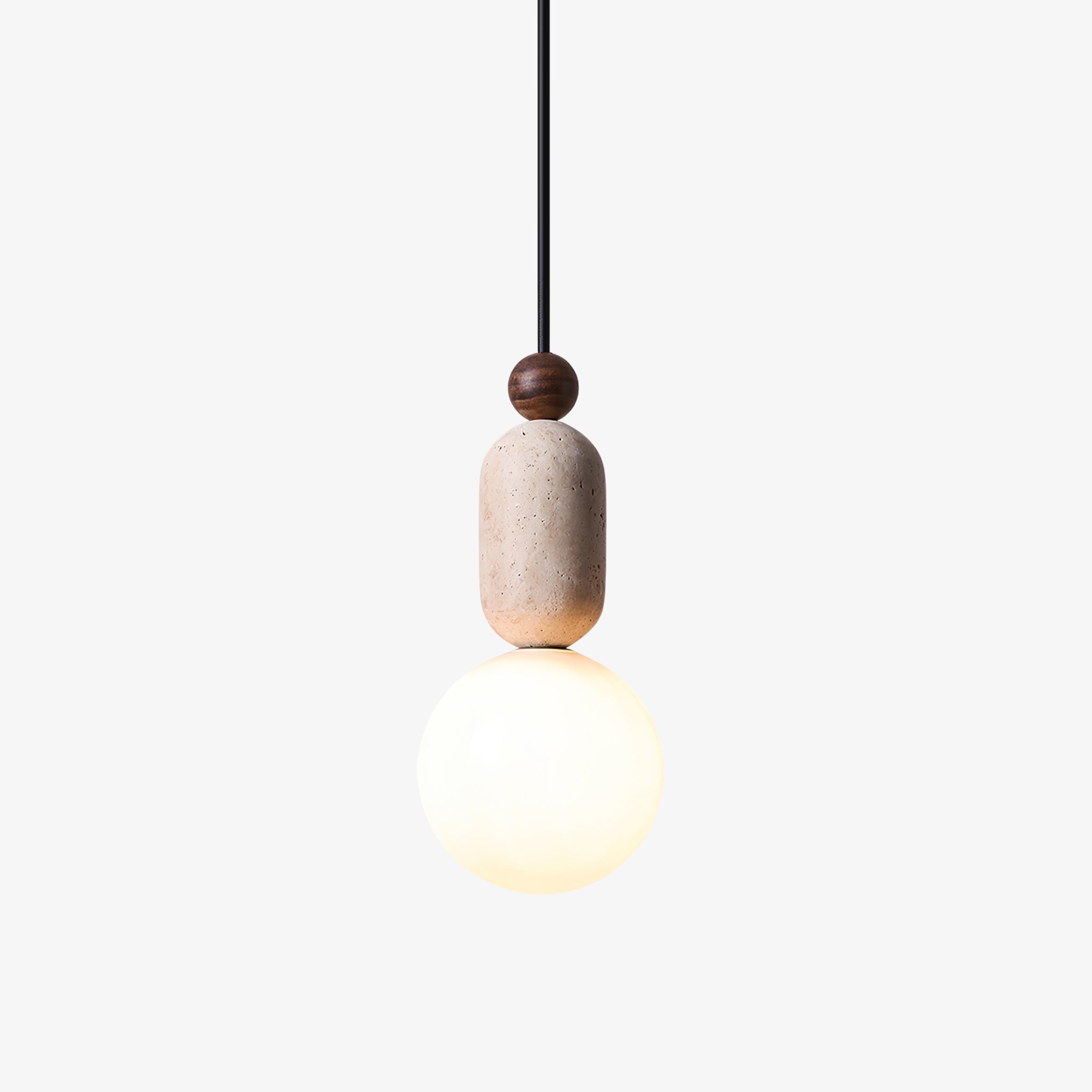 Vaarnii Travertine Pendant Light-Neutral Decor