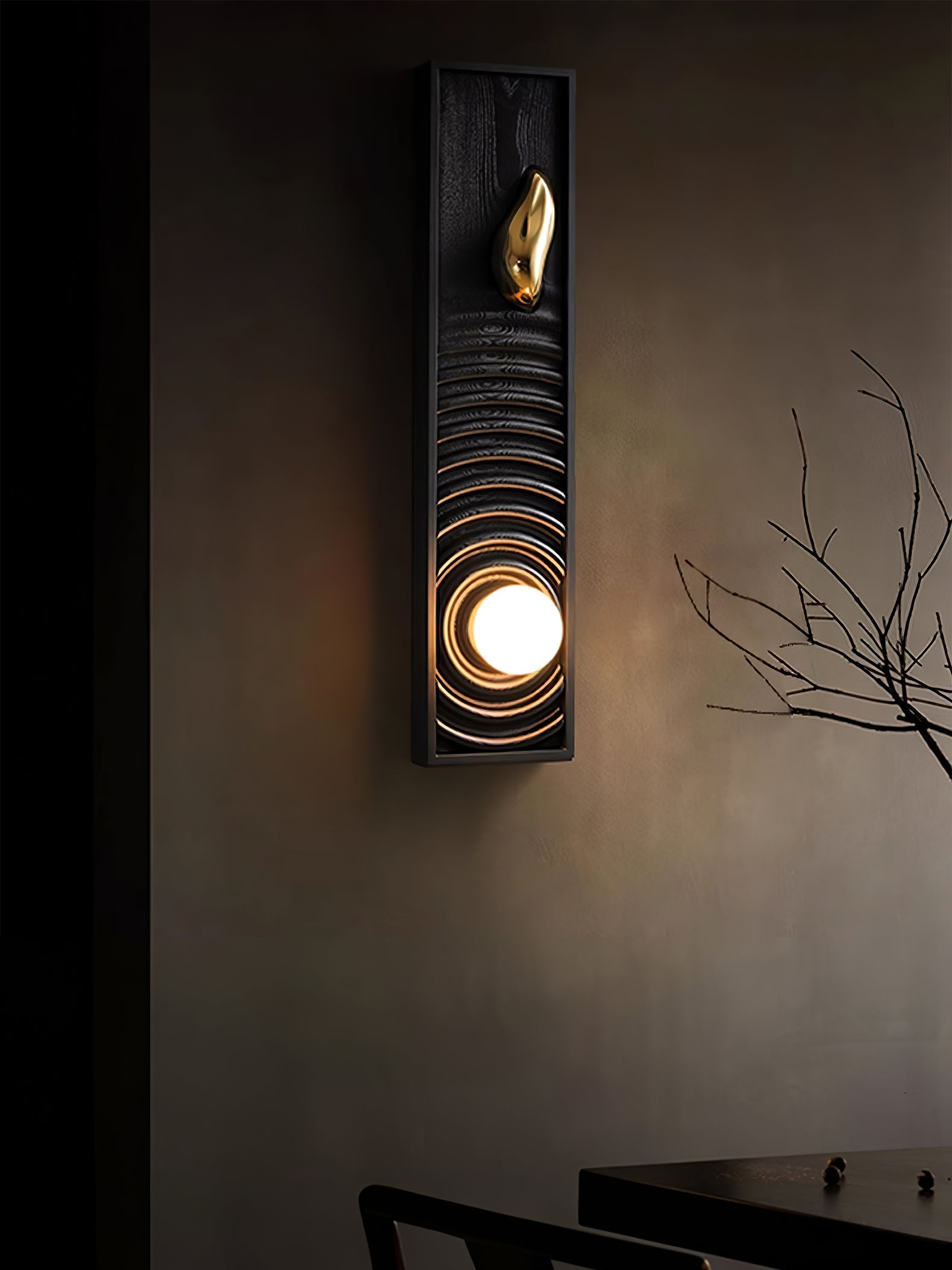 Caleb Vintage Wood Wall Lamp-Neutral Decor