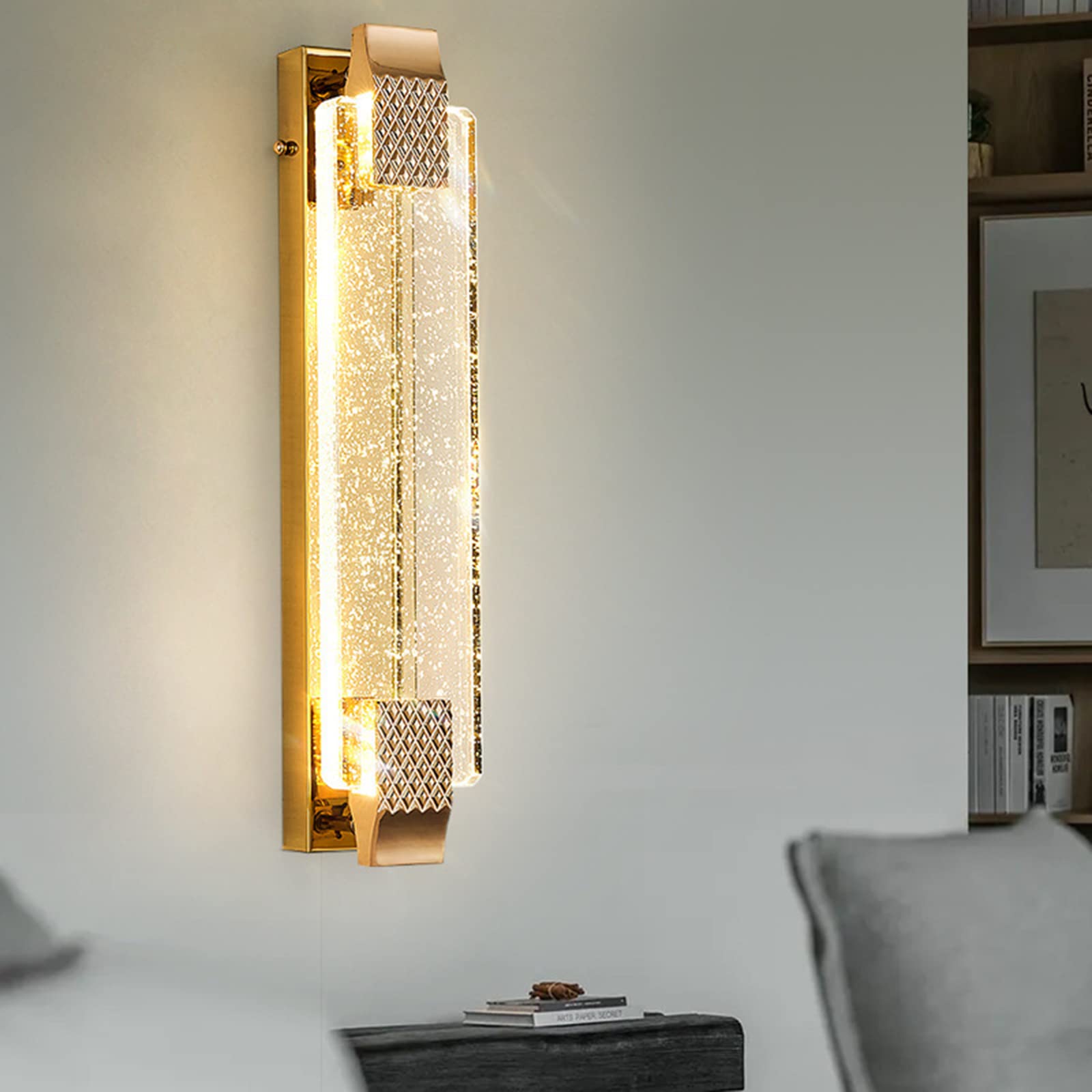 Arisha Modern Indoor Wall Lamp Metal/Glass Living Room/Dining Room - Neutral Decor