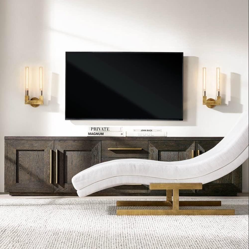 Kristy Indoor Wall Lamp Glass Brass Mid-century Restaurant Bedroom - Neutral Decor
