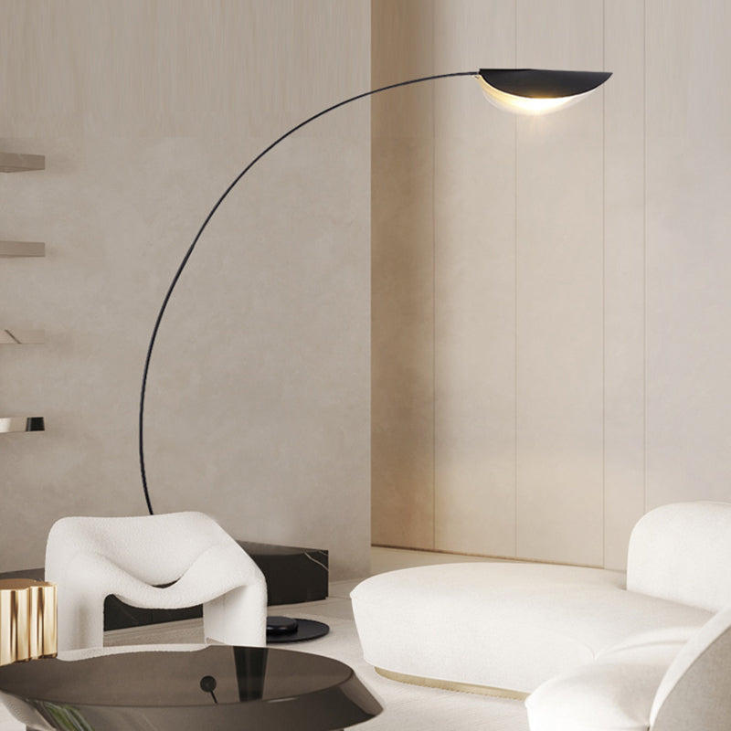 Edge Modern Arch Metal Floor Lamp, Black - Neutral Decor