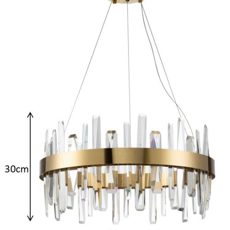 Kristy Modern Crystal Ring Chandelier Black&Gold - Neutral Decor