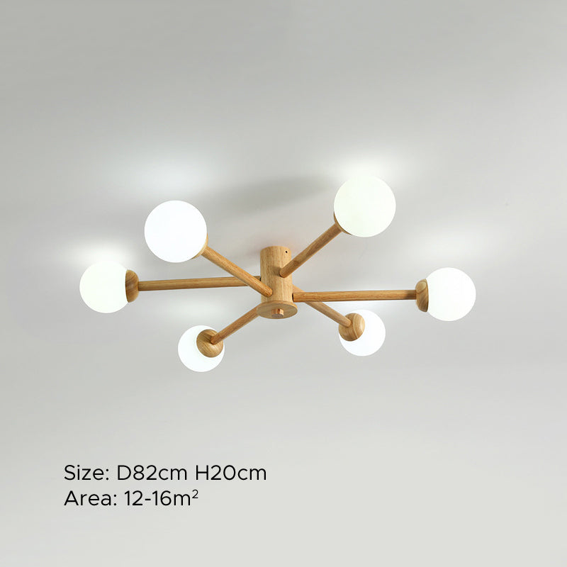 Muto Ceiling Light, Dimmable 6/8 Head - Neutral Decor