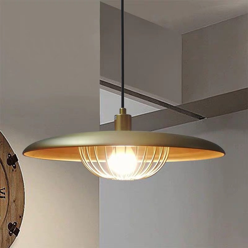 Arisha Modern Nordic Dome Pendant Light, Gold/Brown/Grey/Brown/Wood - Neutral Decor