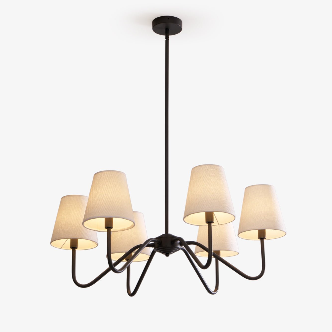 Aurvarira Lumos Classic Black Fabric Chandelier-Neutral Decor