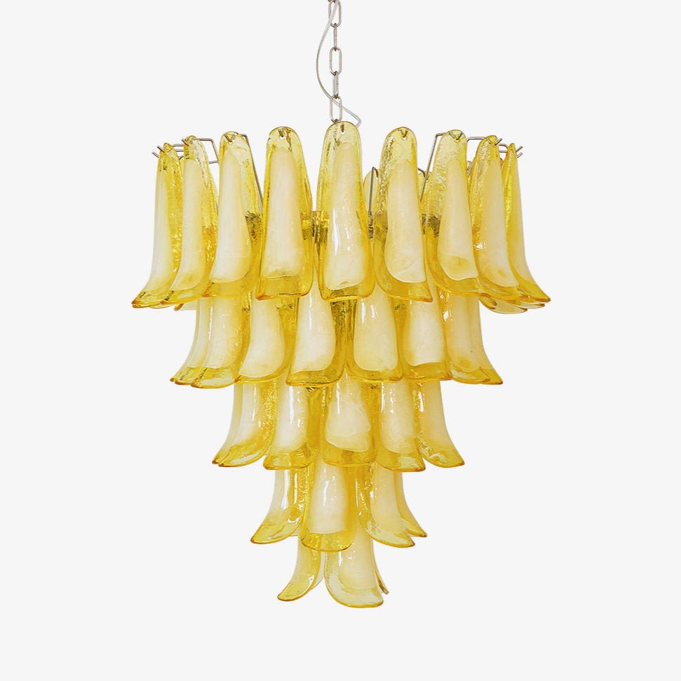 Eranos Chandelier Murano Glass Petal Wave-Neutral Decor