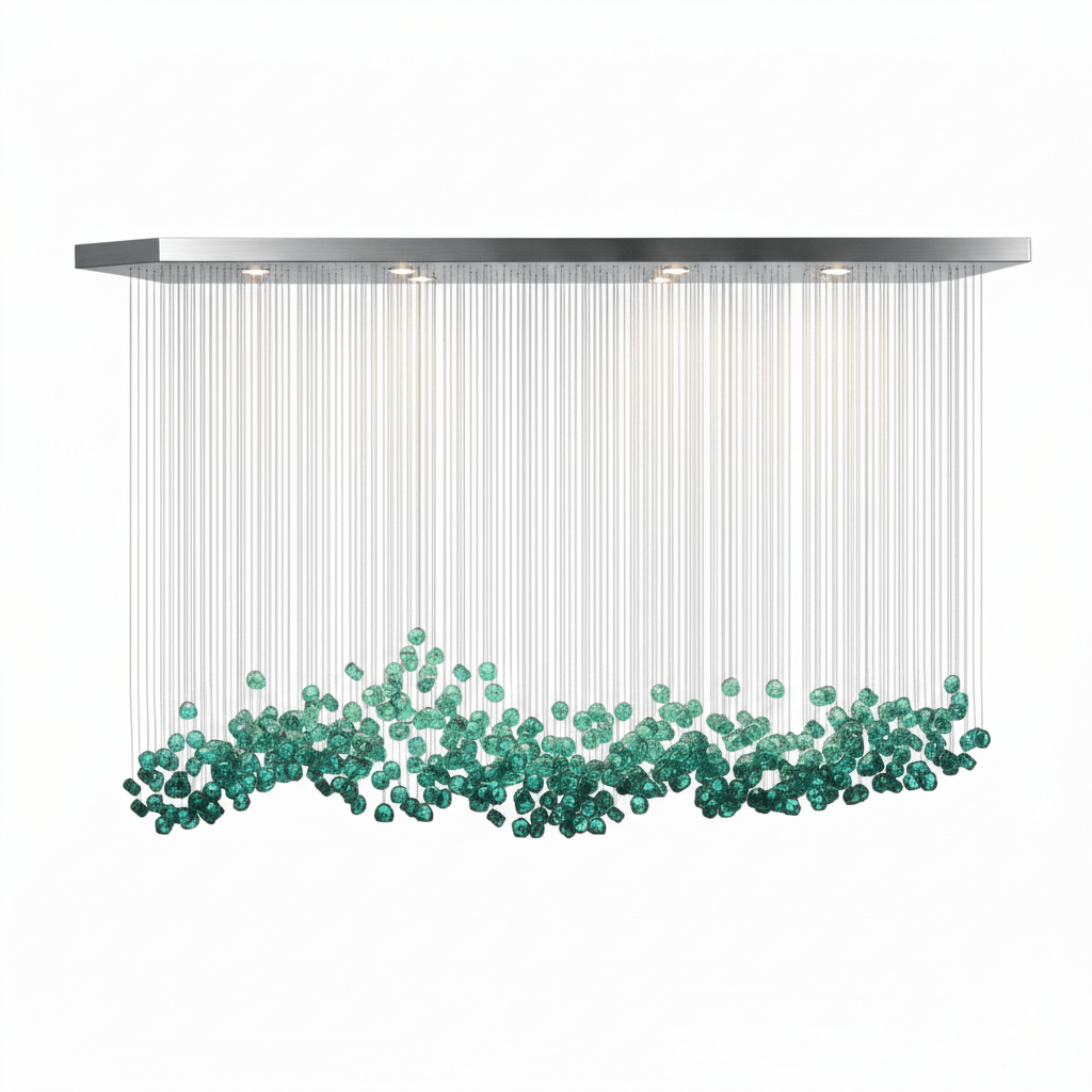 Crystal Stone Chandelier-Neutral Decor