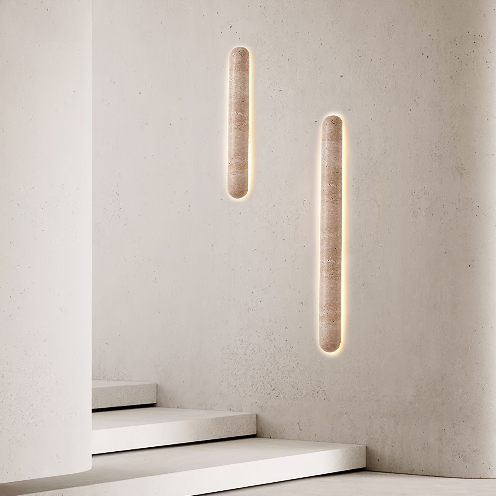 Varo Travertine Wall Light-Neutral Decor
