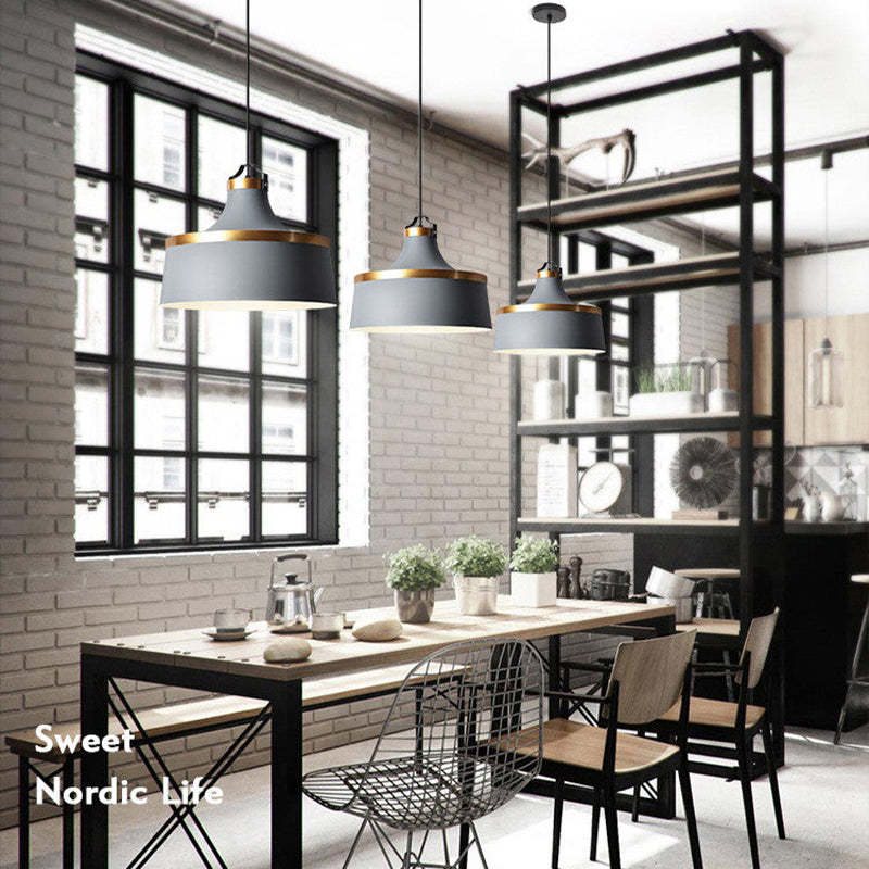 Valentina Modern Colorful Single Pendant Light, Metal Shade - Neutral Decor