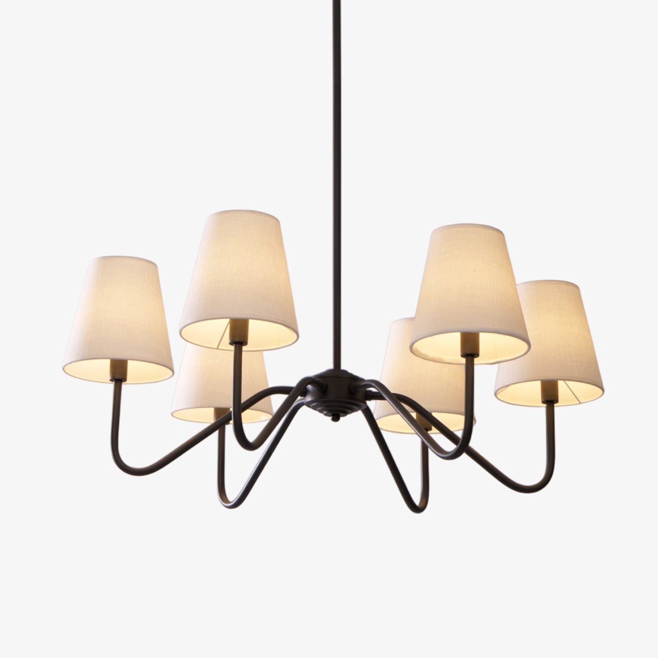 Aurvarira Lumos Classic Black Fabric Chandelier-Neutral Decor