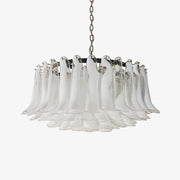 Thalion Chandelier White Murano Glass Petal Elegant-Neutral Decor