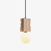 Travertine Raw Edge Pendant Light-Neutral Decor