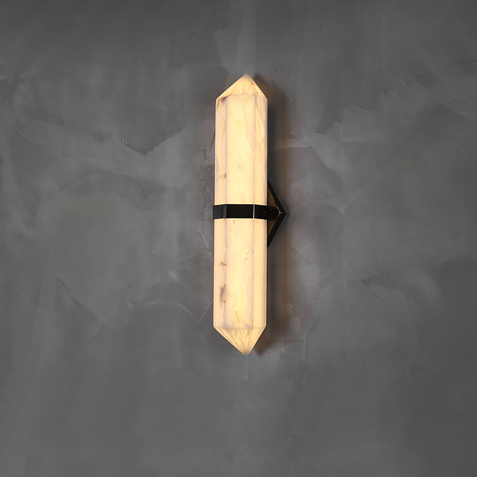 Lustra Wall Light Alabaster Brass for Bedroom-Neutral Decor