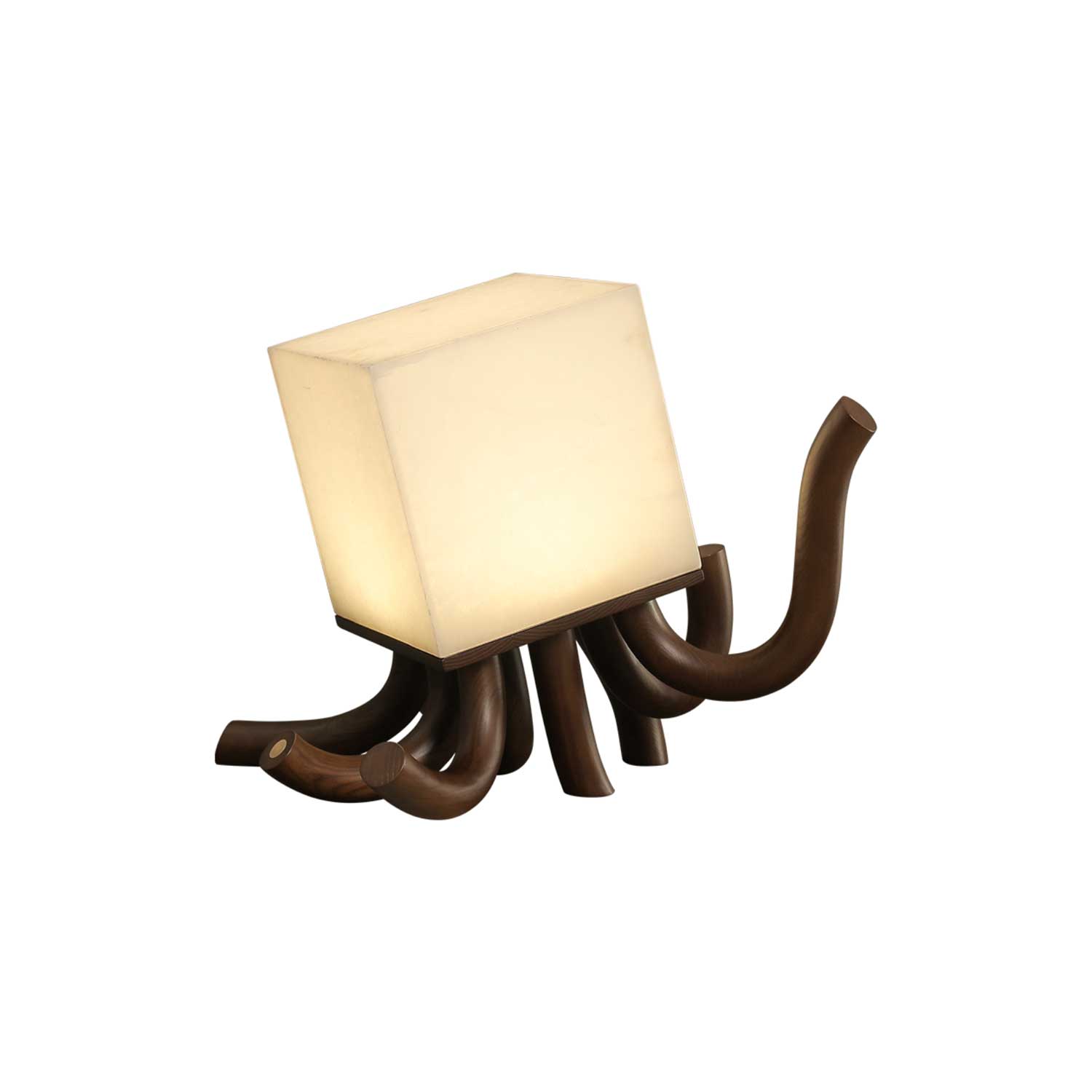 Dravk Tentacle Alabaster Table Lamp-Neutral Decor