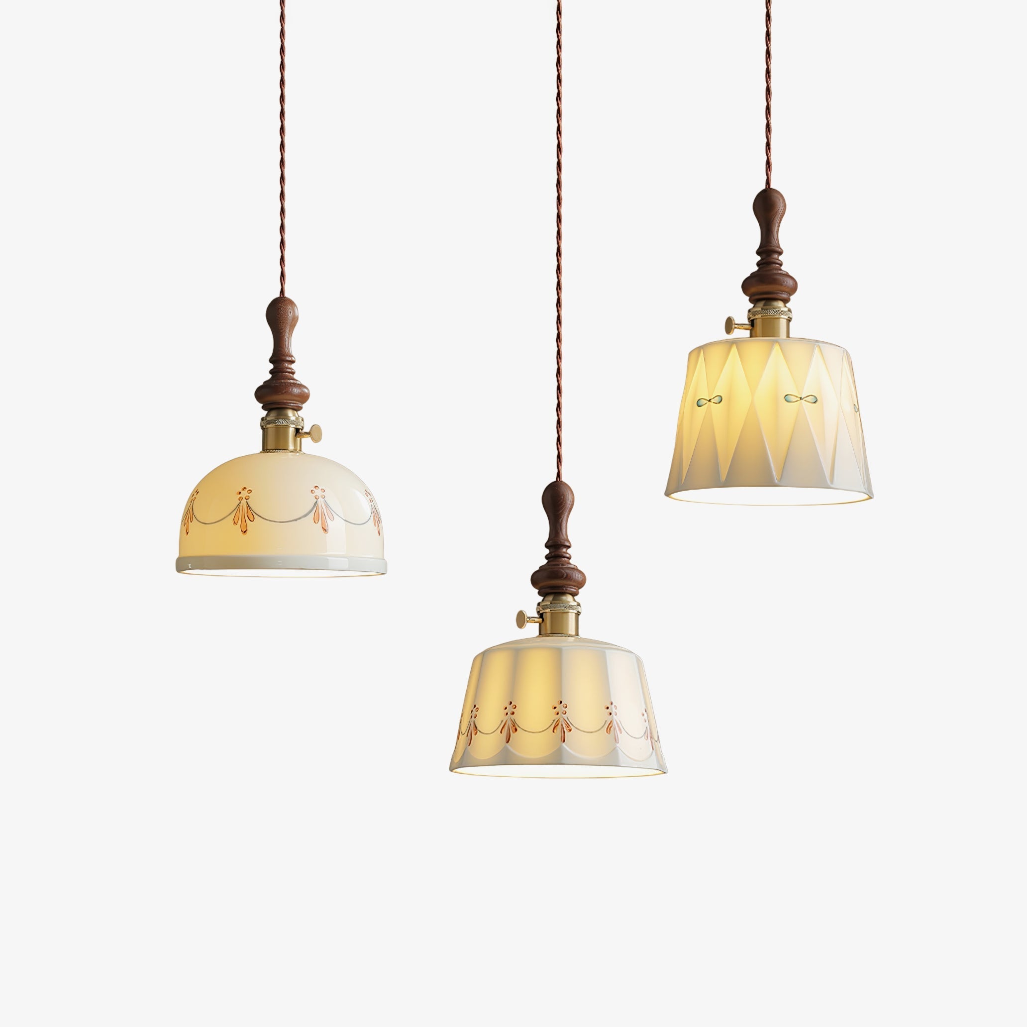 Ceraeyre Vintage Ceramic Pendant Light-Neutral Decor