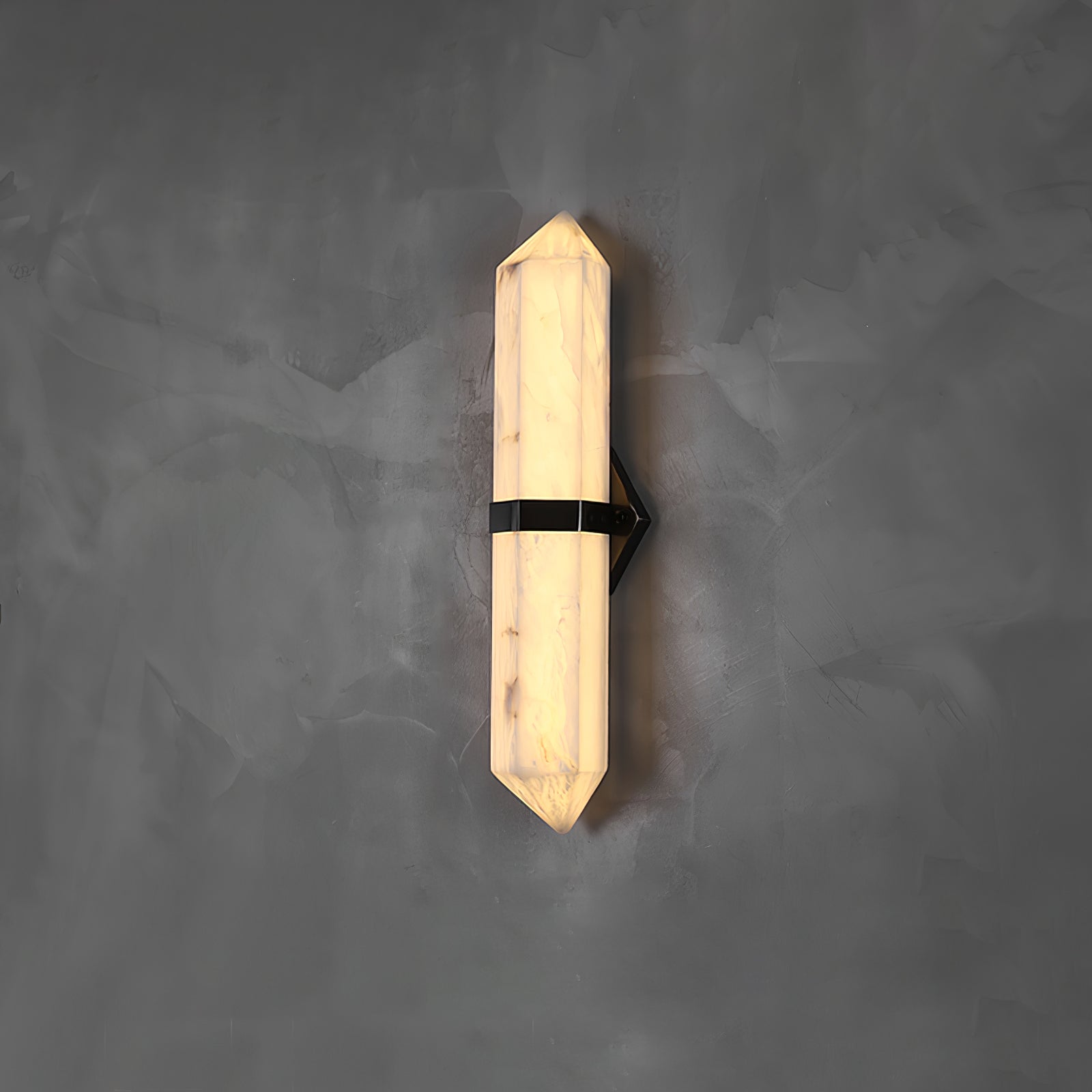 Lustra Wall Light Alabaster Brass for Bedroom-Neutral Decor