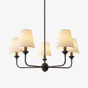 Zesorel Vintage Industrial Fabric Chandelier-Neutral Decor