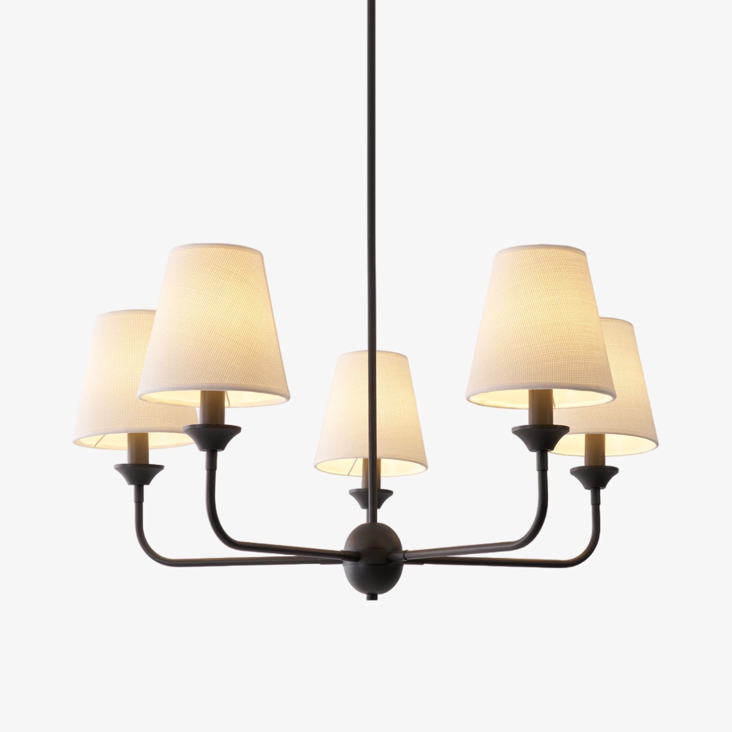 Zesorel Vintage Industrial Fabric Chandelier-Neutral Decor