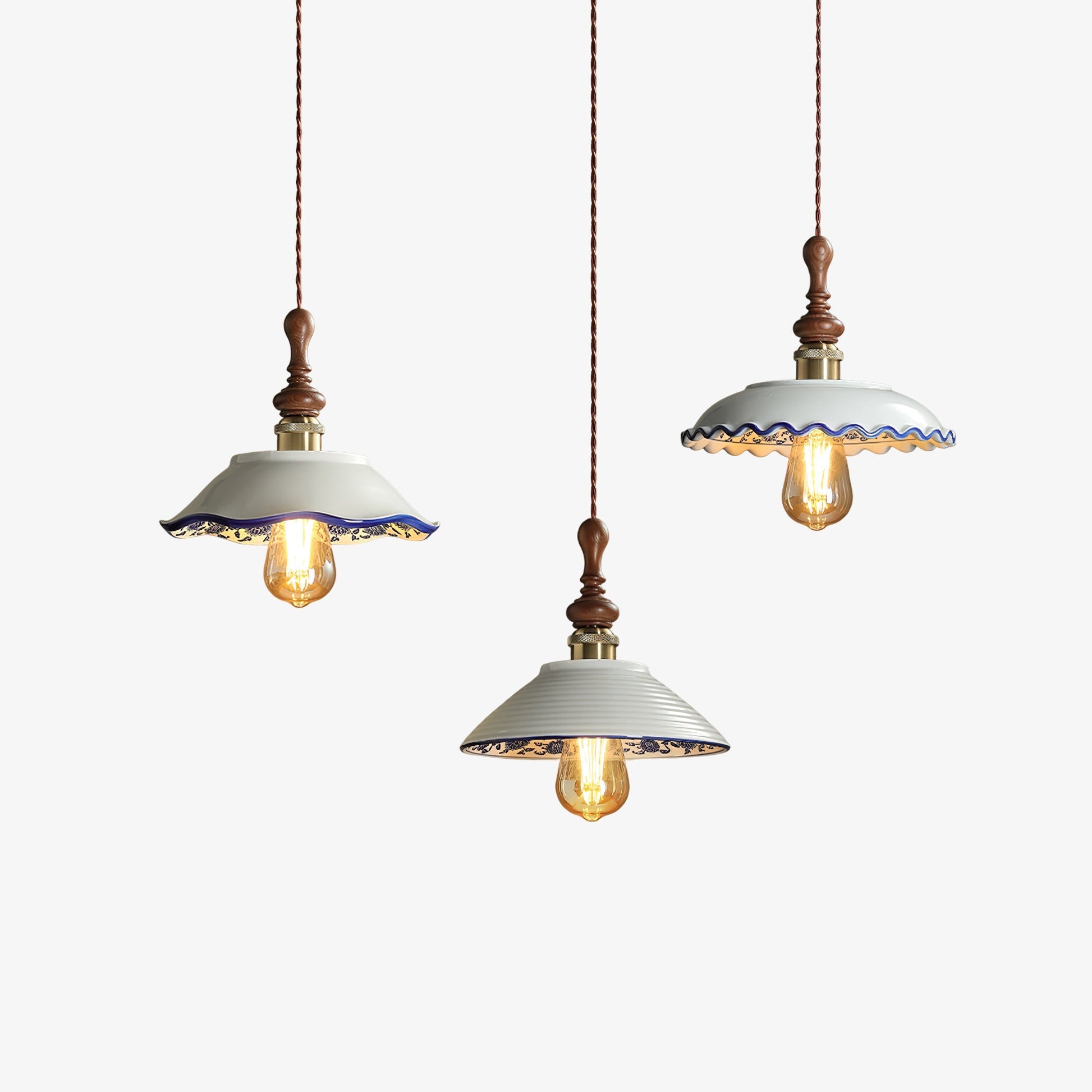 Ciraeor Delft Ceramic Pendant Light-Neutral Decor