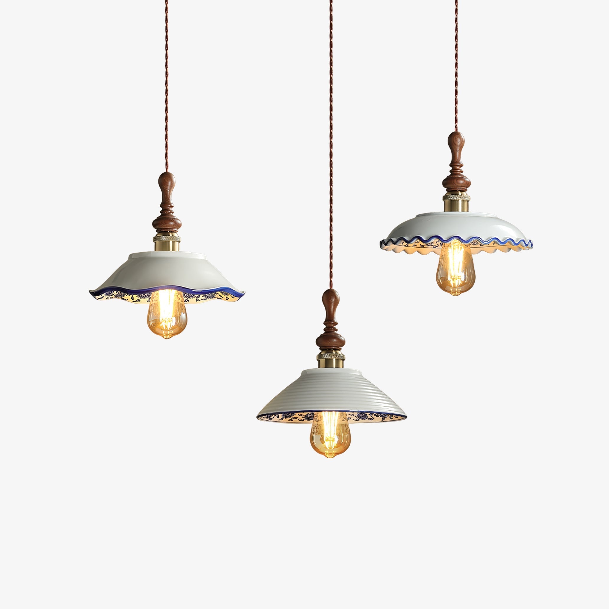 Ciraeor Delft Ceramic Pendant Light-Neutral Decor