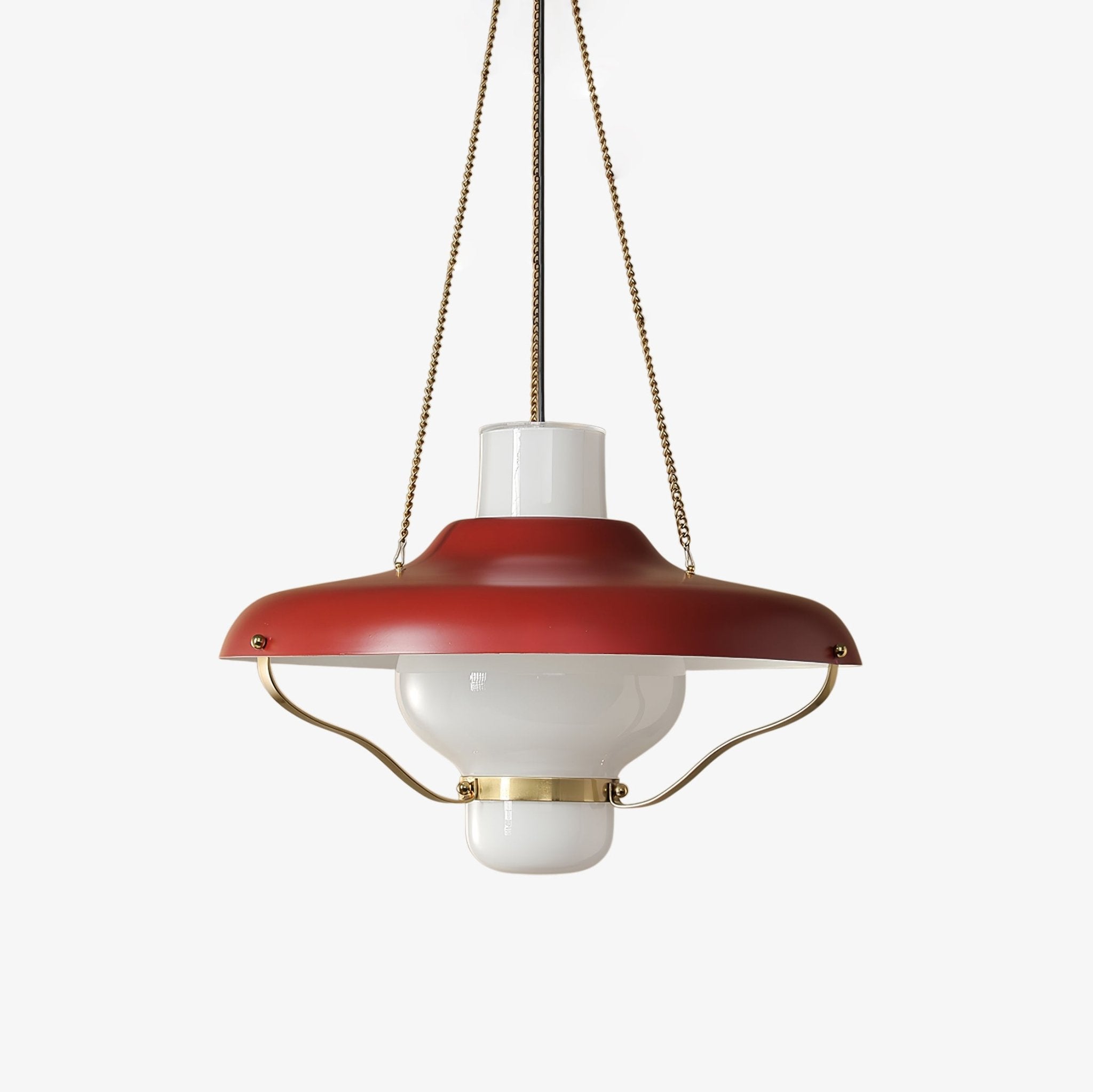 Olaeon Mid-Century Glass Pendant Light-Neutral Decor