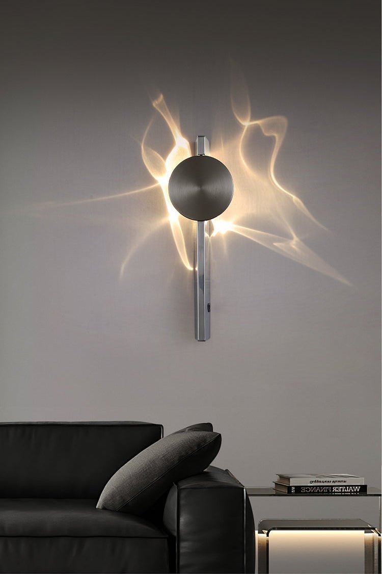 Pethr Wave Minimalist Steel Wall Lamp-Neutral Decor