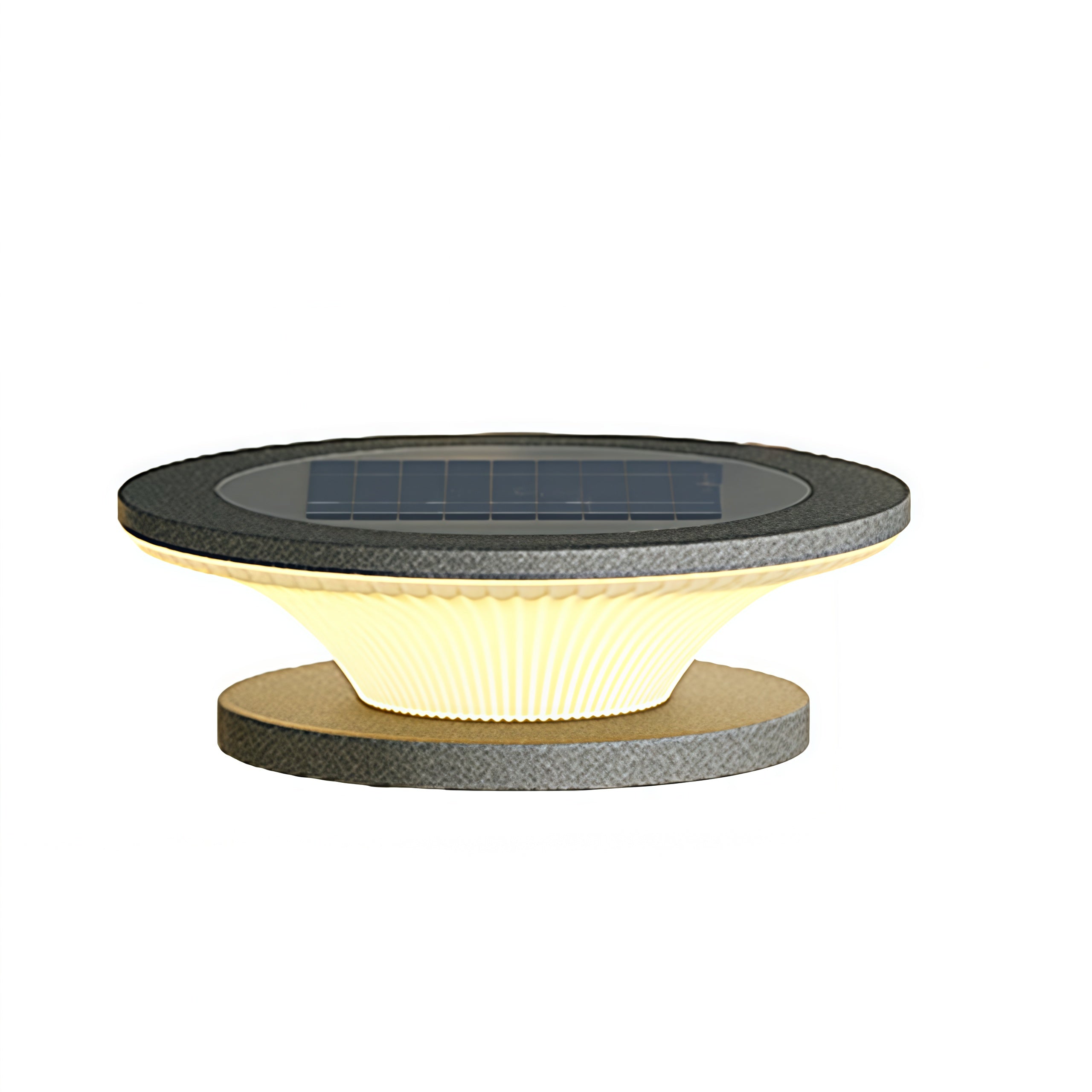 Elijah Round Modern Steel Outdoor Patio Pillar Lights