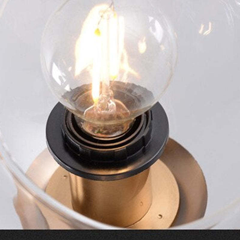 Valentina Modern Glass Globe Bubble Pendant Light Black/Gold - Neutral Decor