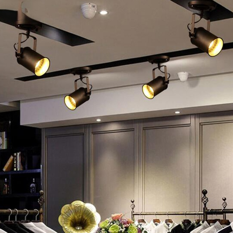 Silva Vintage Adjustable Semi-Flush Mount Ceiling Light, Black - Neutral Decor