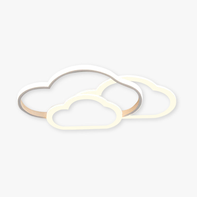Arisha Modern Ceiling Light Hollow, Cloud Shape, White/Pink - Neutral Decor