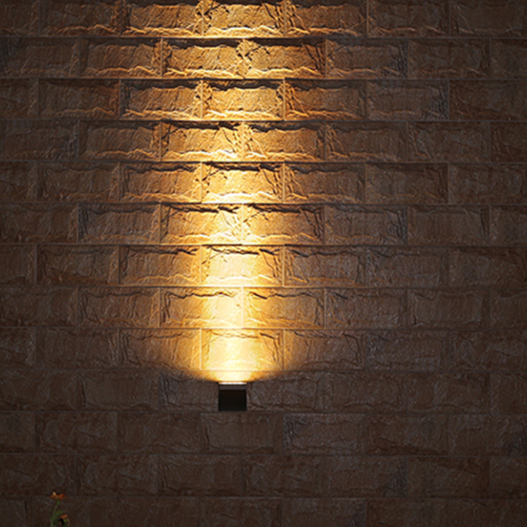 Harlan Industrial Minimalist Glass Outdoor Wall Light