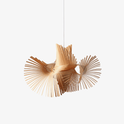 Avian Flair Wooden Pendant Lamp-Neutral Decor