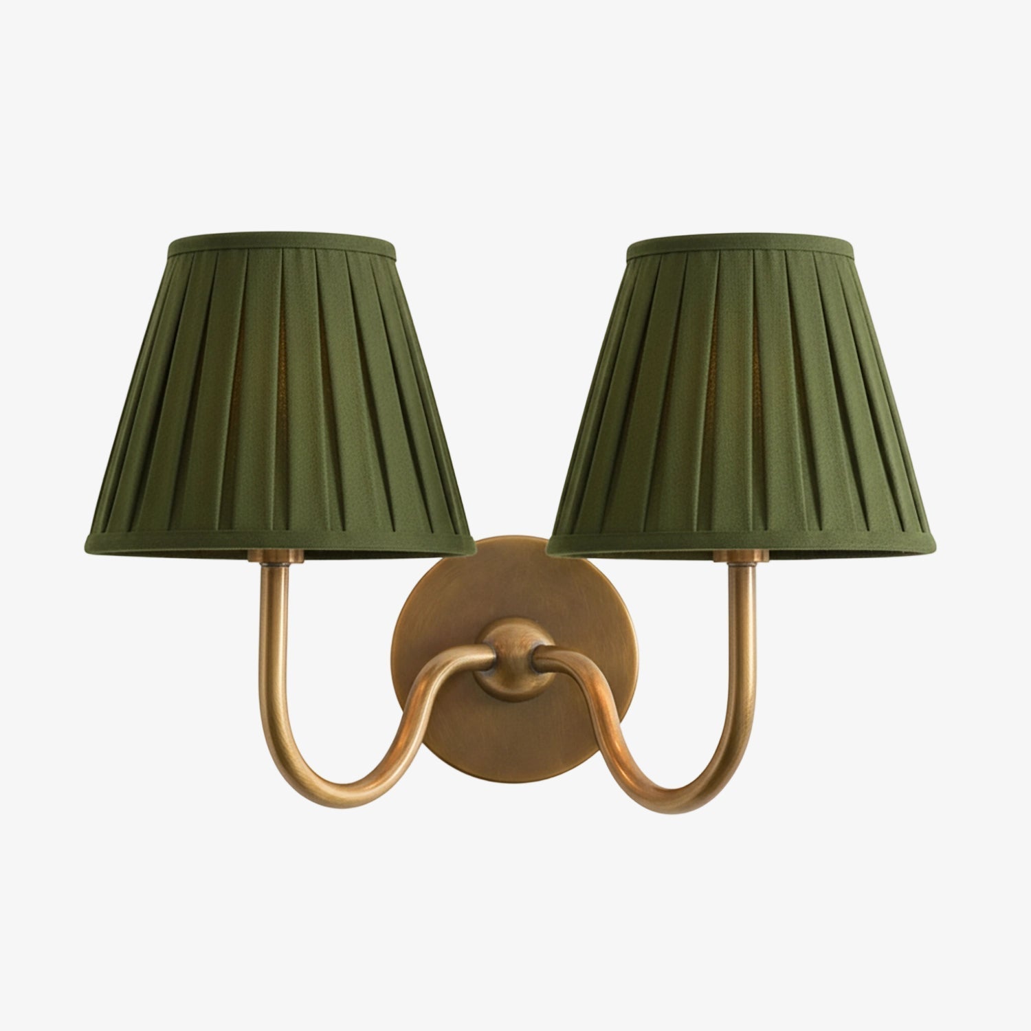 Grace Brass Linen Wall Lamp