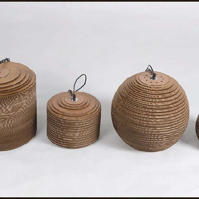 Muto Pastoral Silkworm Rustic Paper Pendant Light - Neutral Decor