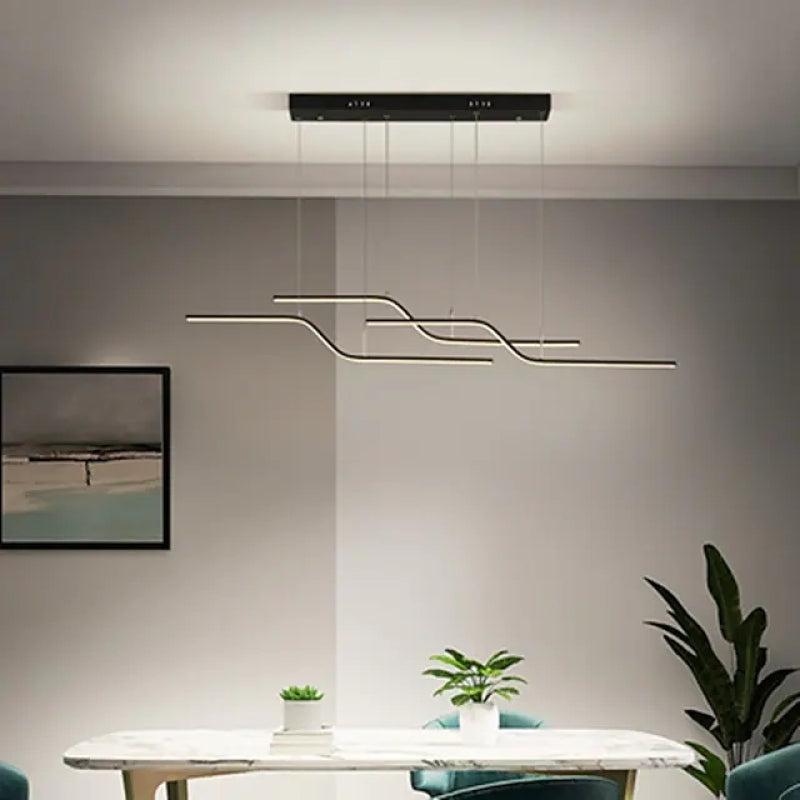Arisha Minimalist Geometric Metal 3 Light Pendant Light, Dining Room - Neutral Decor