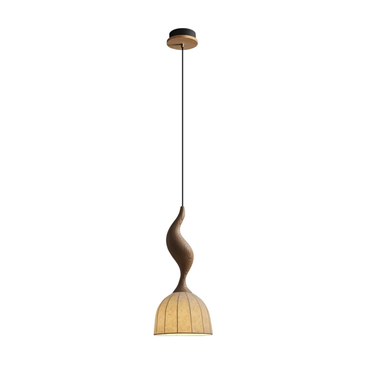 Colire Creativity Twisted Wood Pendant Light-Neutral Decor