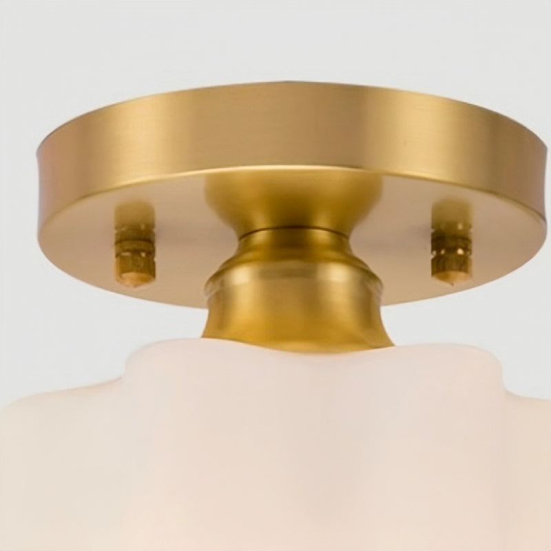 Arisha Retro Metal Flush Mount Ceiling Light Brass - Neutral Decor