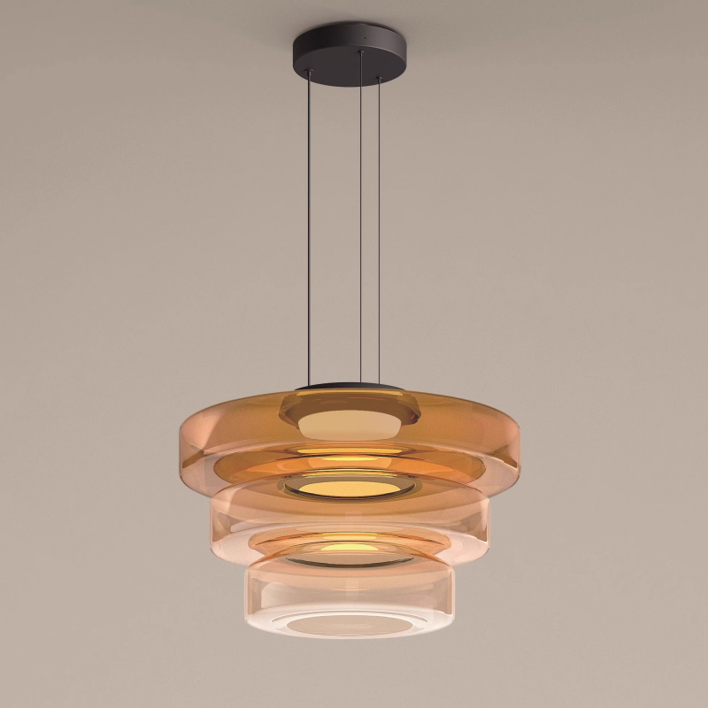 Jojo Glass Pendant Light Multi-tiered Structure - Neutral Decor